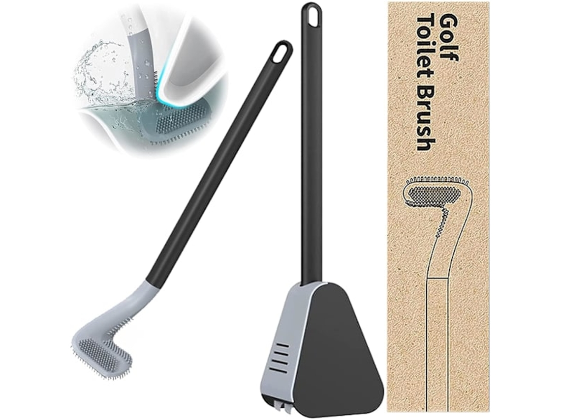 Escova sanitária de silicone com suporte, para parede ou uso independente AQUAFORGE