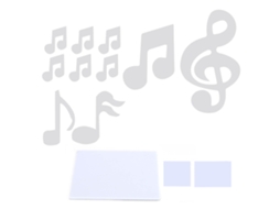 Adesivo Parede Nota Musical Prateado Decoração Worten