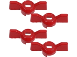 Conjunto De 4 Válvulas De Esfera De Alumínio Para Torneira, Com Alça Vermelha, Fácil Instalação.