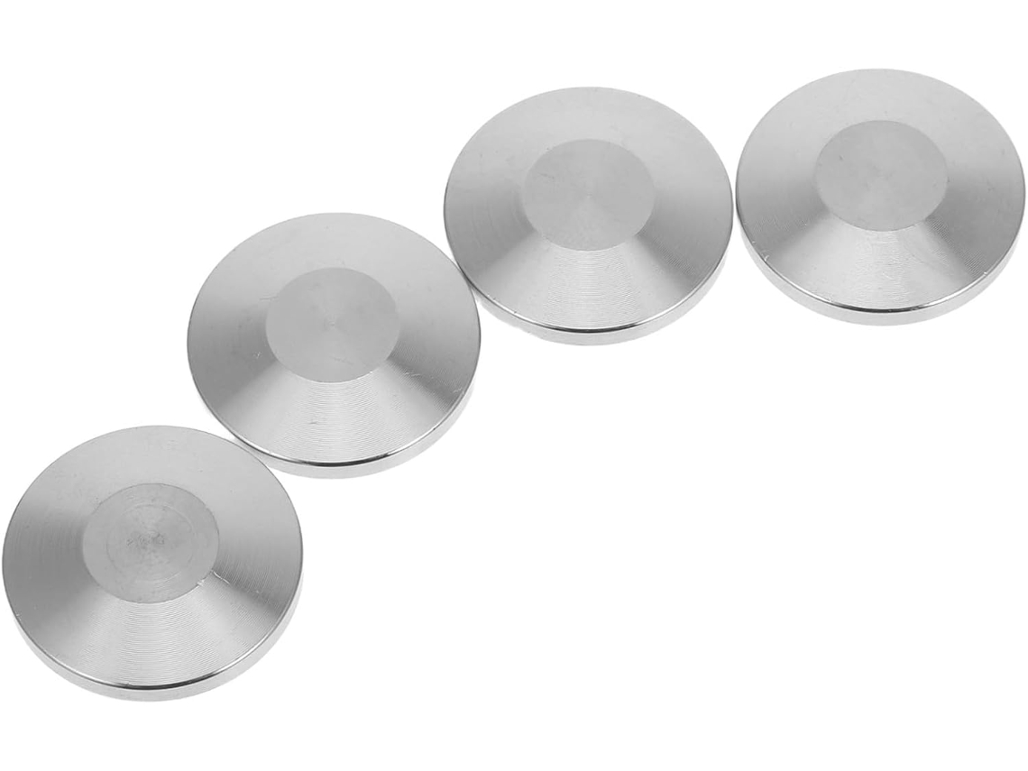Inoomp Kit de 4 Tampões Cegos de Aço Inoxidável para Flanges, Tampas Higiênicas para Conexões de Tubos, Aço Inoxidável CHABERLU