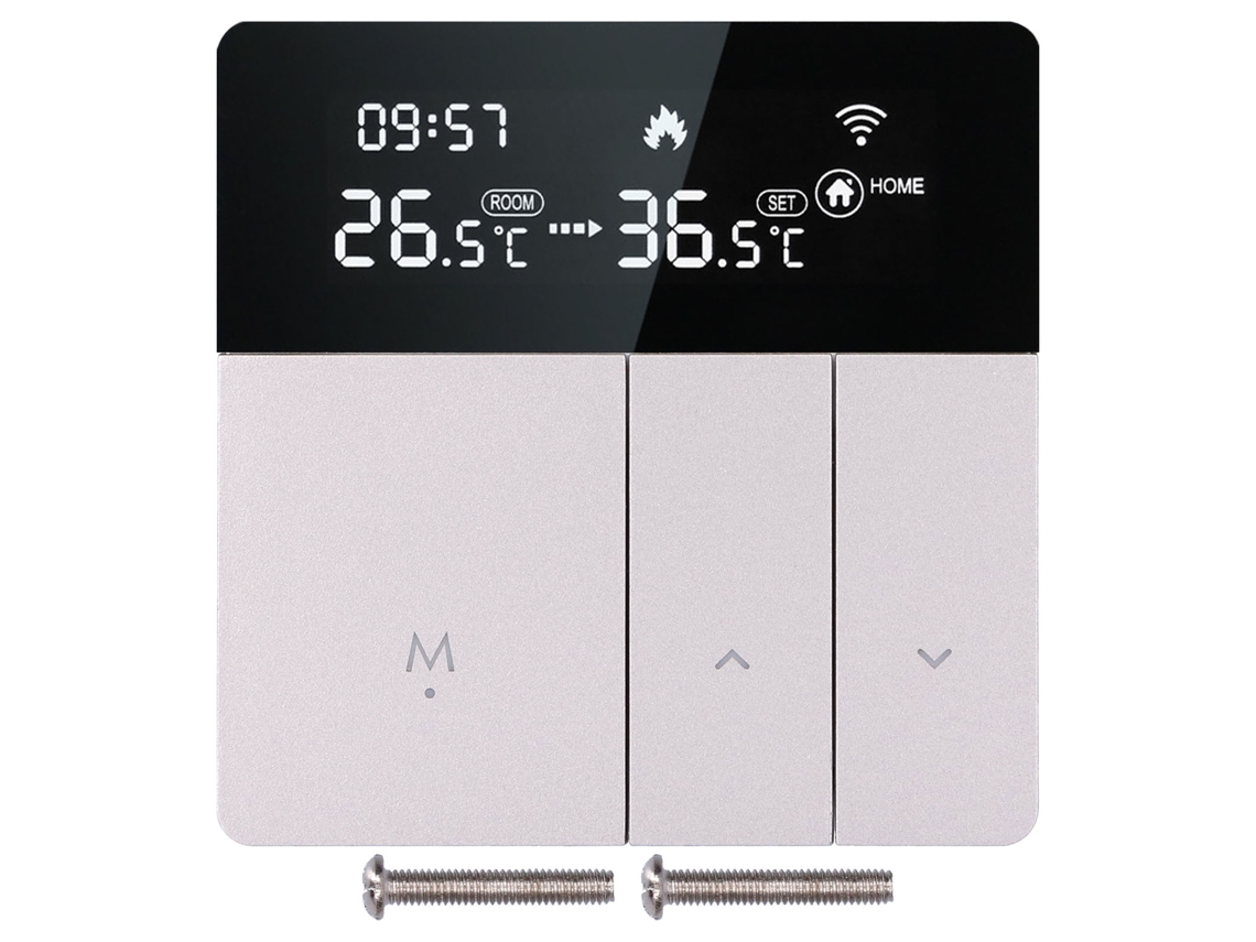 Termostato inteligente WiFi controle remoto app voz Tuya Google Assistant tela LCD 95-230v S/MARCA