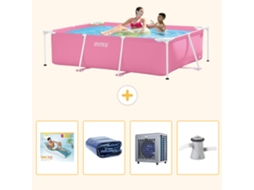 Intex Piscina Com Estrutura Retangular - 220x150x60 Cm - 5-peças S112