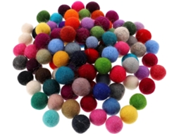 100 Bolas De Feltro De Lã De 2cm Para Decoração De Roupas E Acessórios Diy, Material