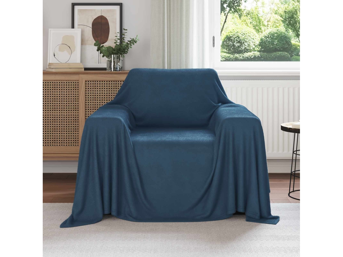 Vidaxl Cobertores De Sofá 6 Unid. Azul Marinho 210 X 140 Cm 2.44 Kg Lã