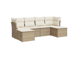 Garden Sofa Set, Garden Sofa Sets Vidaxl Bege Rattan / Vime (n/a)