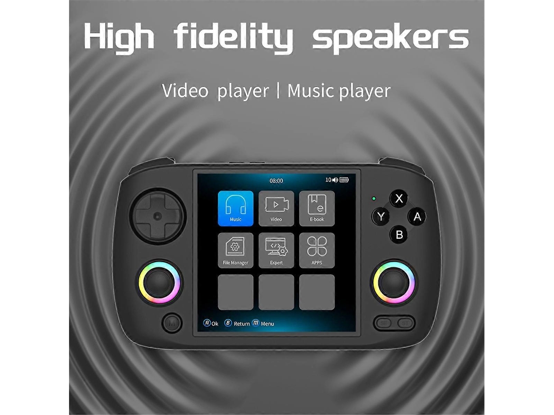Console De Videogame Portátil Rg Cubexx Retro Com Joystick Rgb De 32 Gb E 128 Gb, Compatível Com Wi Fi E Bluetooth, Preto Ly Ebike