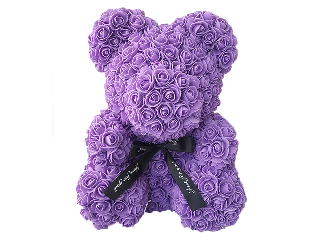 Urso de Rosas Artificiais para Presente de Aniversário, Decoração, Mãe, Namorada