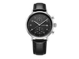 Relógio De Pulso Masculino Multifuncional Ochstin 6076c Com Mecanismo De Quartzo, À Prova D'água E Pulseira De Couro.