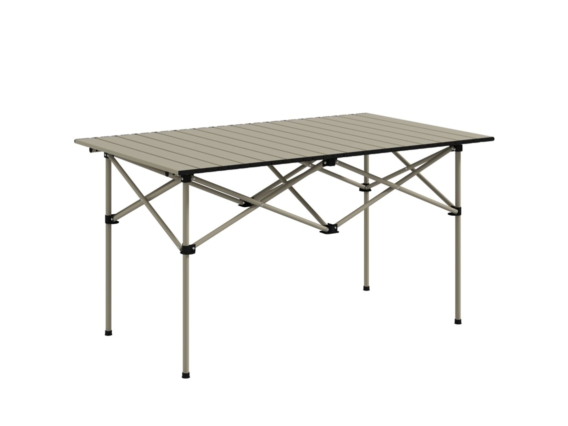 Mesa de Campismo Metal Cor Marrom 95x55x50 cm Outsunny