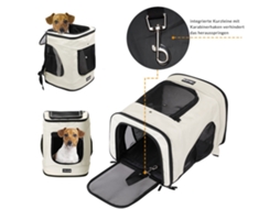 Mochila de Transporte para Animais de Estimação, Até 20 Kg, Bege AQUAFORGE