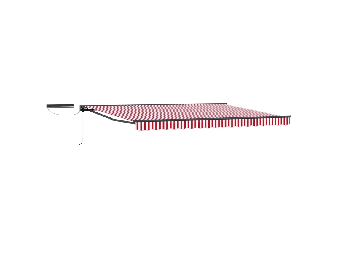 Conjunto 1 Toldo Retrátil Elétrico Vidaxl Antracite Alumínio (4 × 3,5 M)