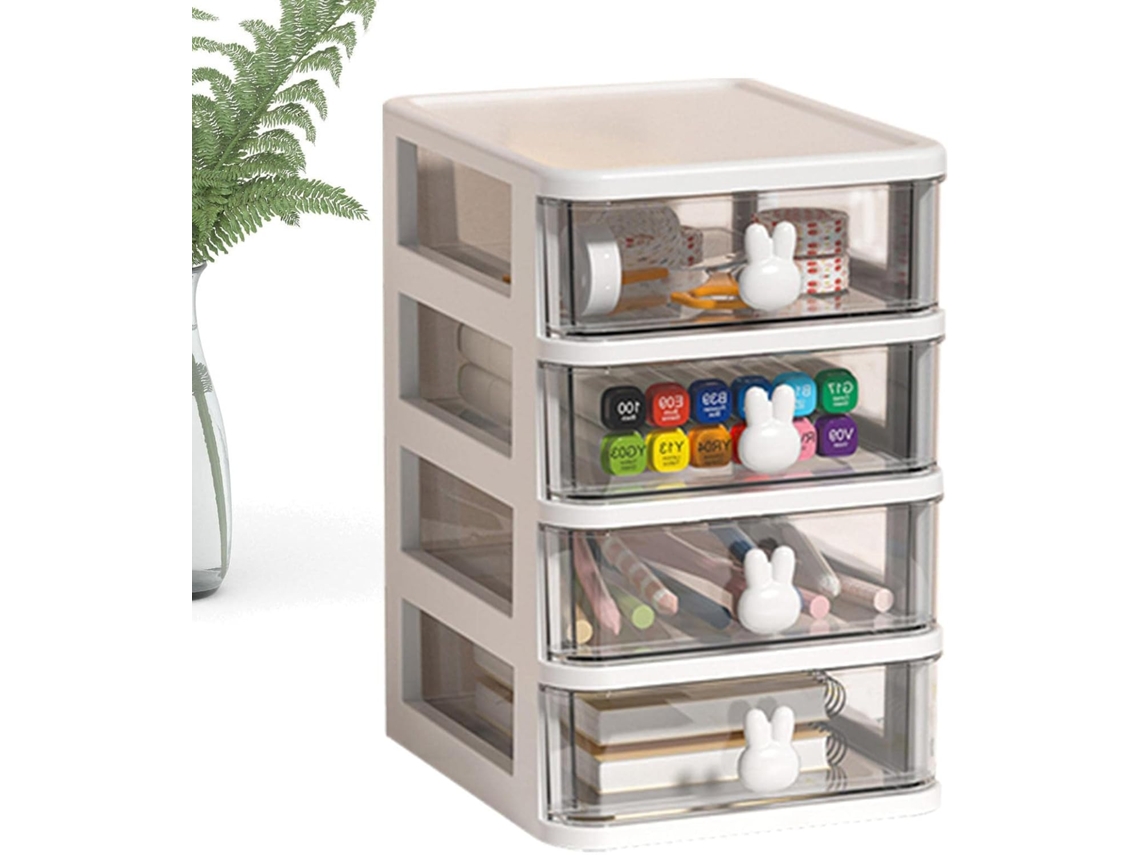 Mesa Com 4 Gavetas, Organizador Para Escritório, Gaveteiro Para Bancada, Ideal Para Home Office. Gokoco