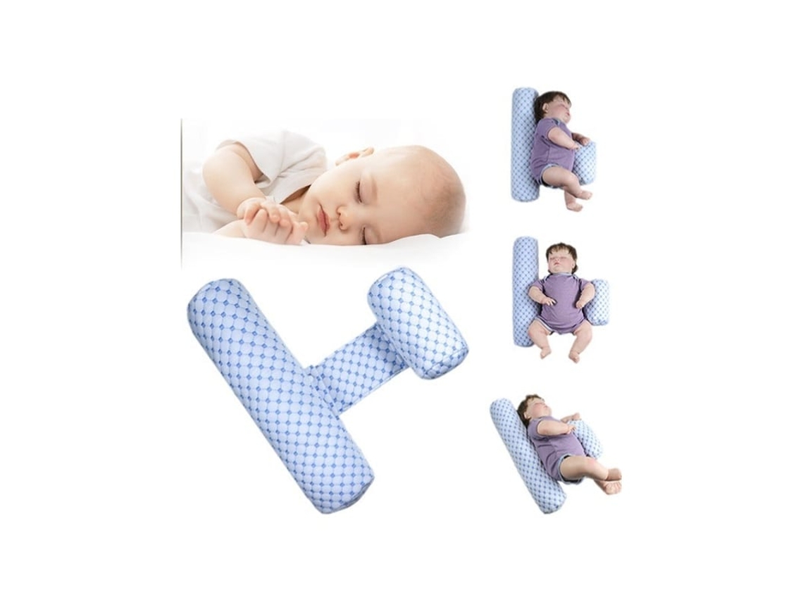 Almofada HEXINYIGJLY para Bebé Dormir de Lado , com Fronha Removível e Lavável Azul