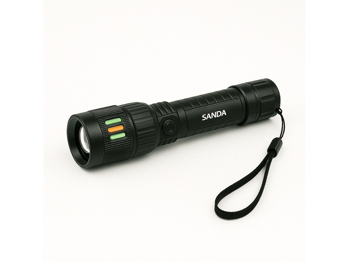 Lanterna Led Recarregável Sanda Sd 5627 Preto