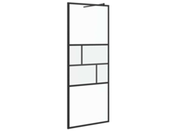 Conjunto 1 Acessórios Para Banheiro Vidaxl Preto Vidro (80 X 195 X 0,5 Cm)
