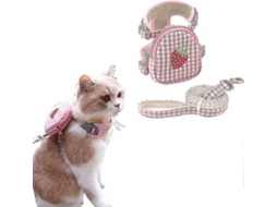 Cinto de Segurança para Gatos, Ajustável com Cinto, Mochila Anti v Azamento, GOKOCO