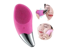 Escova de Limpeza Facial Recarregável Elétrica Ultrassônica Silicone para Massagem GOKOCO