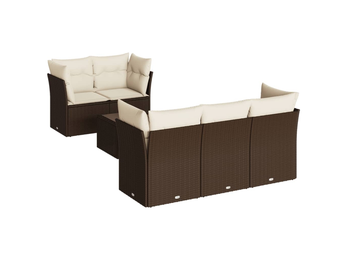 Garden Sofa Set, Garden Sofa Sets Vidaxl Marrom Rattan / Vime (n/a)