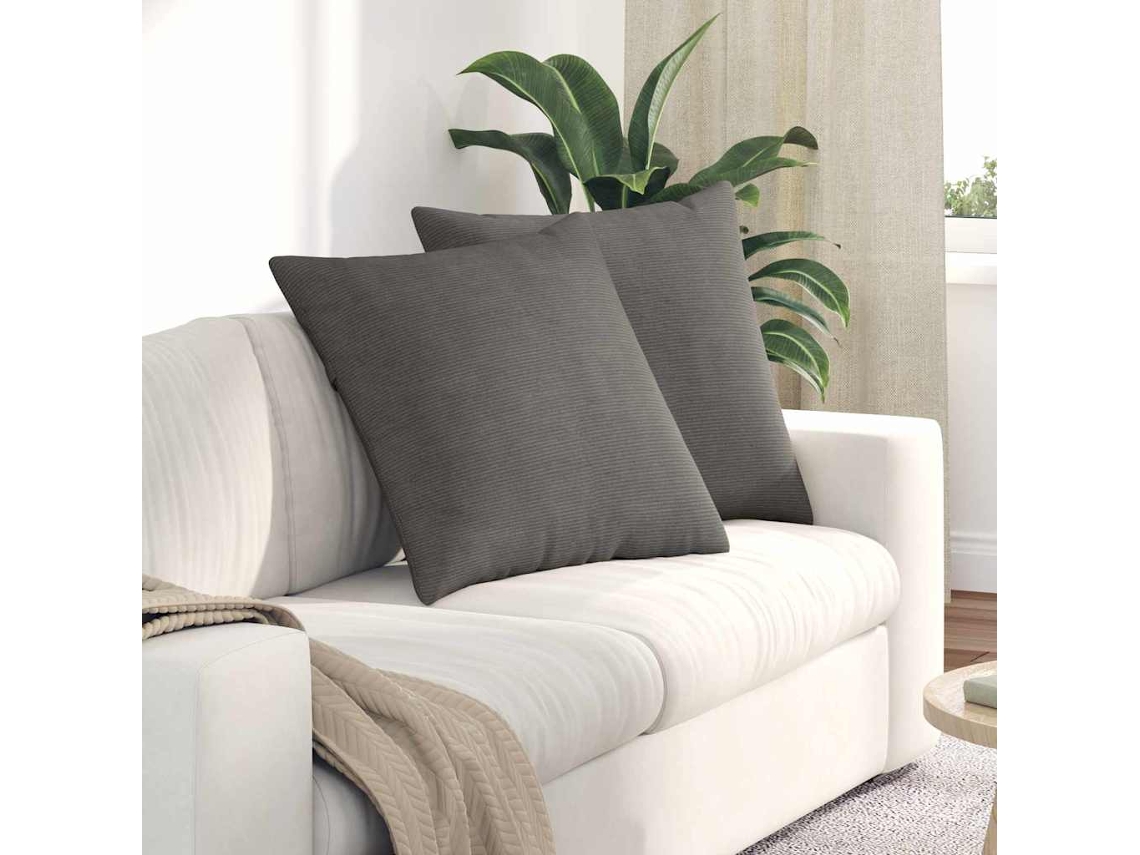 Vidaxl Travesseiros De Sofá 2 Pcs Cinzento-claro 80 X 80 Cm