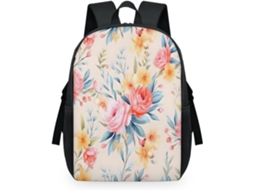 Mochila TROPICALLIFE com estampa floral em aquarela para crianças (32x15x44,9cm) em tecido de malha