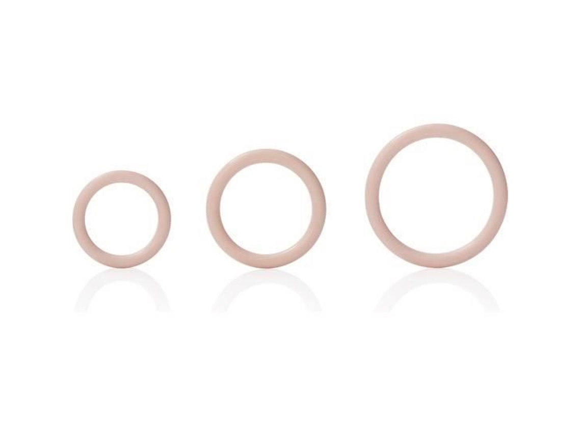 CALEXOTICS Conjunto 3 Marfim Silicone Cockring