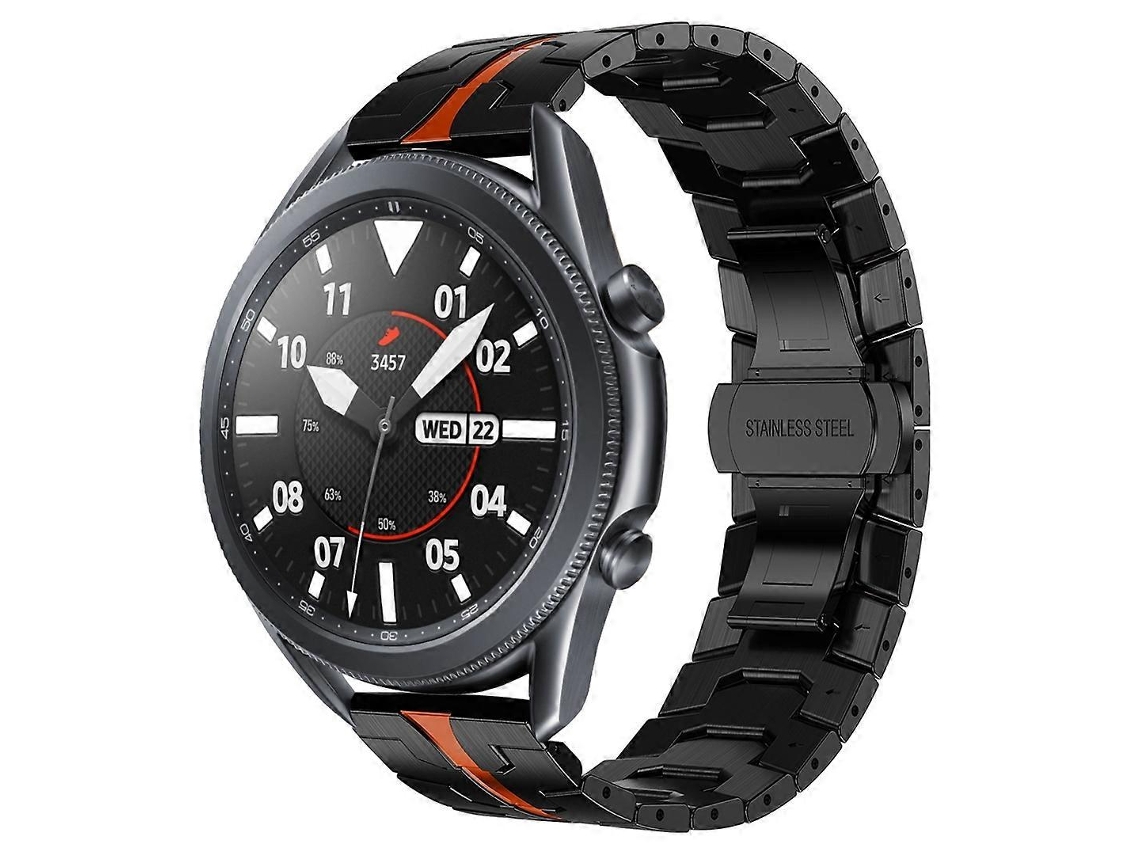 Pulseira De Metal De Aço Inoxidável Armor Para Samsung Galaxy Watch3 De 45 Mm