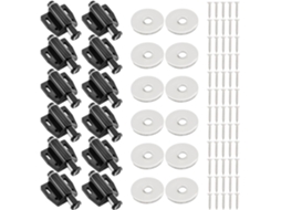 Pacote com 12 abridores magnéticos com botão de pressão para mesa, gaveta, guarda-roupas Zeuxo (preto)