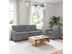 Vidaxl Conjunto De Sofás 2 Unid. Cinzento-escuro Veludo