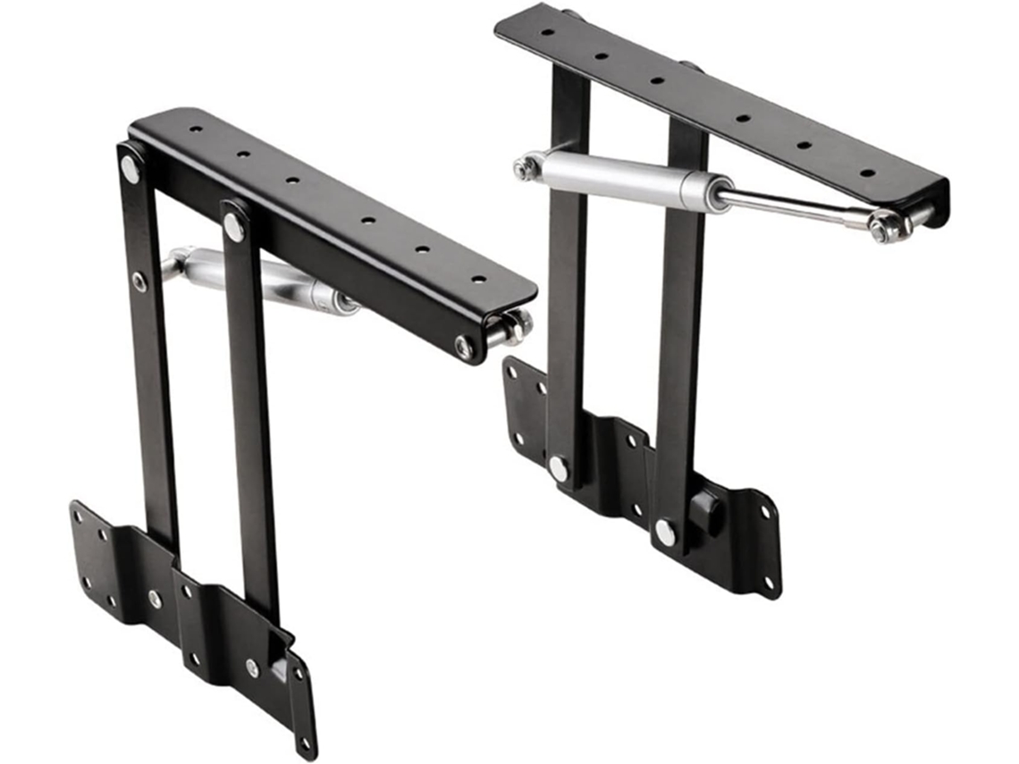 Dobradiças De Fechamento Suave Para Móveis, 2 Peças, Pretas, Para Mesa, Com Tampo Elevável, Mecanismo Dobrável