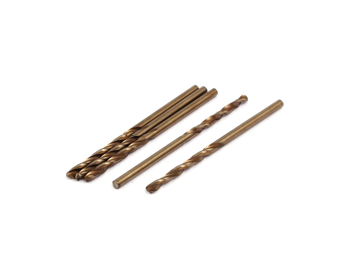 Broca de Cobalto M35 Hss diâmetro 2,5 mm comprimento 57 mm Pacote com 5 CHABERLU