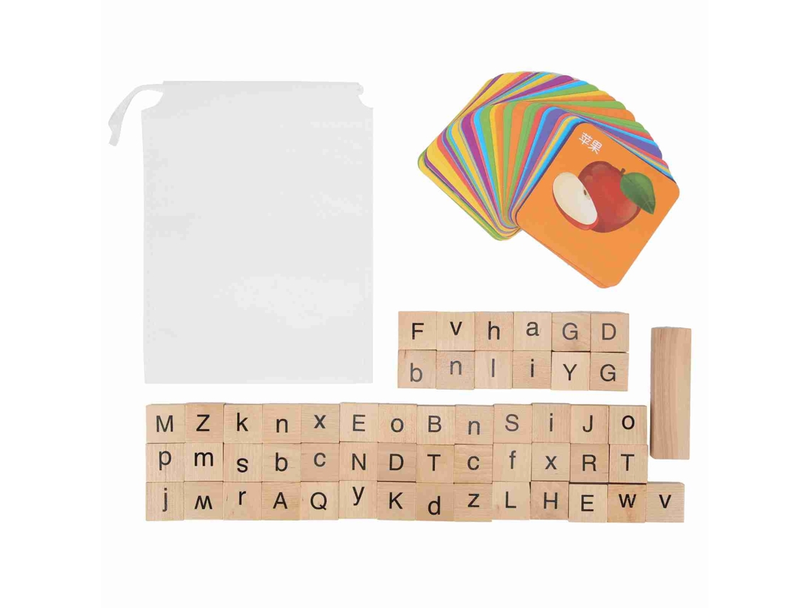 Ats brinquedo Educatsivo de Aprendizagem de Letras e Palavras com Cartões e Quebra cabeças para Crianças Presente para Bebê