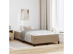 Vidaxl Estrutura Da Cama Com Colchão Cappuccino 120 X 190 Cm Tecido