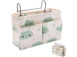 Bolsa de armazenamento suspensa Slowmoose para cama alta para livros, revistas, celulares e fones de ouvido.