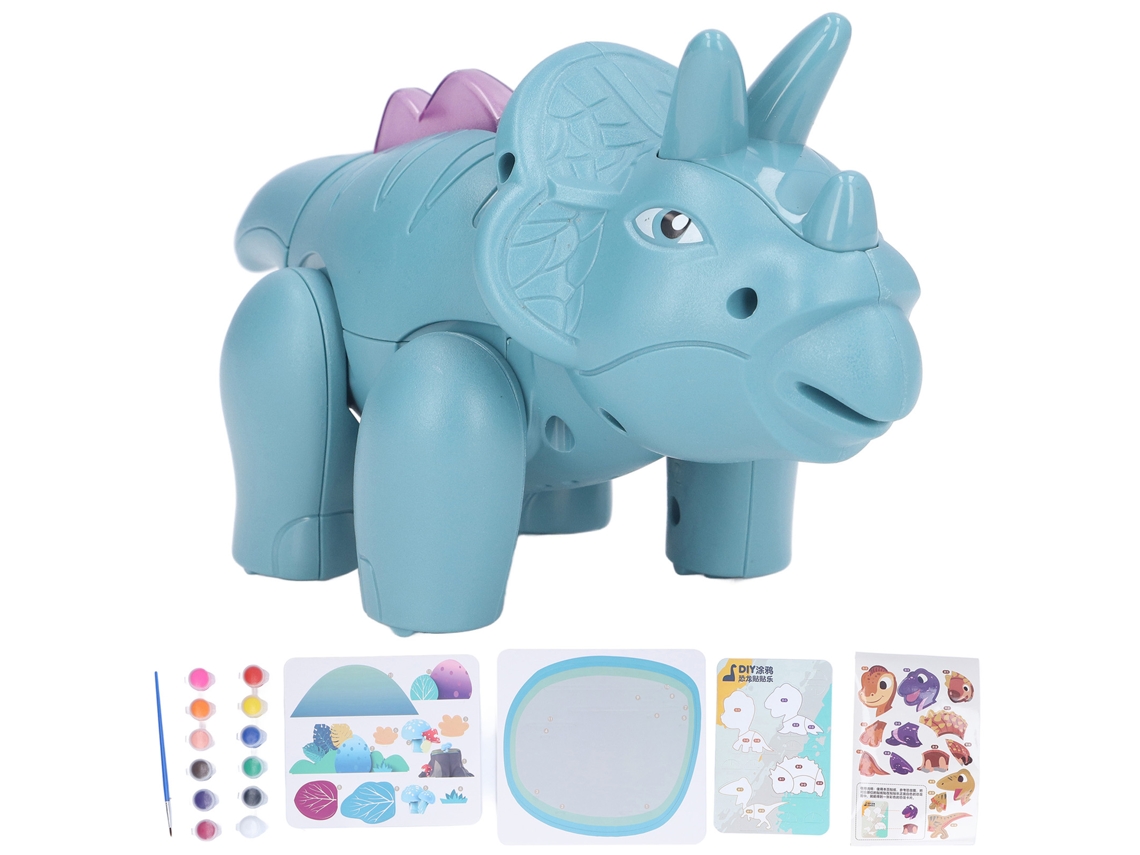 Mali brinquedo de Dinossauro Magnético Triceratops com Efeitos Sonoros para Crianças 3+