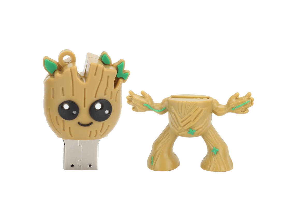 Disco Flash Usb 16gb Em Formato De Boneco Árvore Cartoon Para Armazenamento Em Massa Luz Dourada