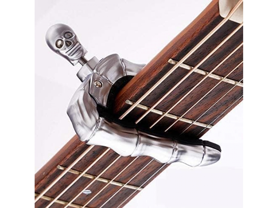 Crânio de Guitarra para Violão e Guitarra Elétrica, Cabeça de Esqueleto, Ukulele Compatível com Banjo AQUAFORGE