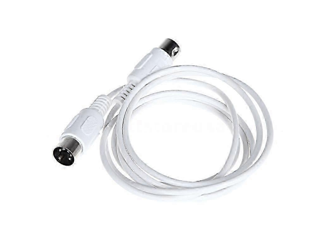 Lurelia Cabo Usb Midi Din 5 Pinos 3 M Branco, Interface Para Teclados, Pianos E Sintetizadores, Guitarra E Baixo