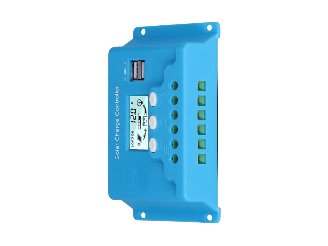 Controlador Solar Lcd Com Usb E Proteção 10a