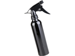 Frasco Spray Suave Recarregável 250ml em Liga de Alumínio Preta.