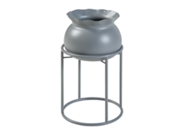 Suporte para Plantas Assen com Vaso Metálico 32Xø20Cm Cinzento [EN.CASA].