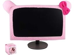 Protetor de Tela para computadores de 20 a 29 polegadas, com orelhas de gato, rosa AQUAFORGE