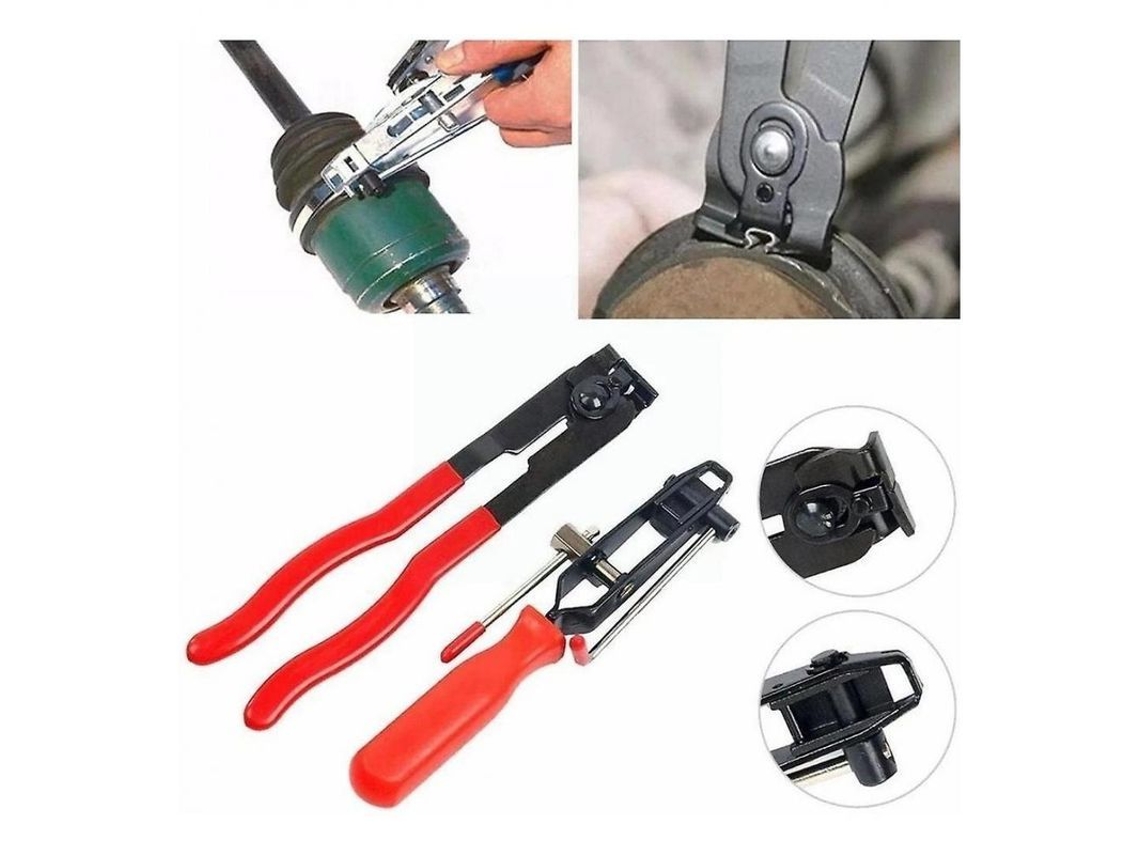 Pinças para Reparação de Carros S/MARCA, para abraçadeiras, aço, vermelho, 2 peças