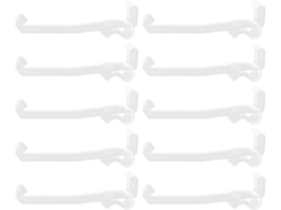Conjunto De 10 Ganchos Cortina Plástico Transparente, Com Boa