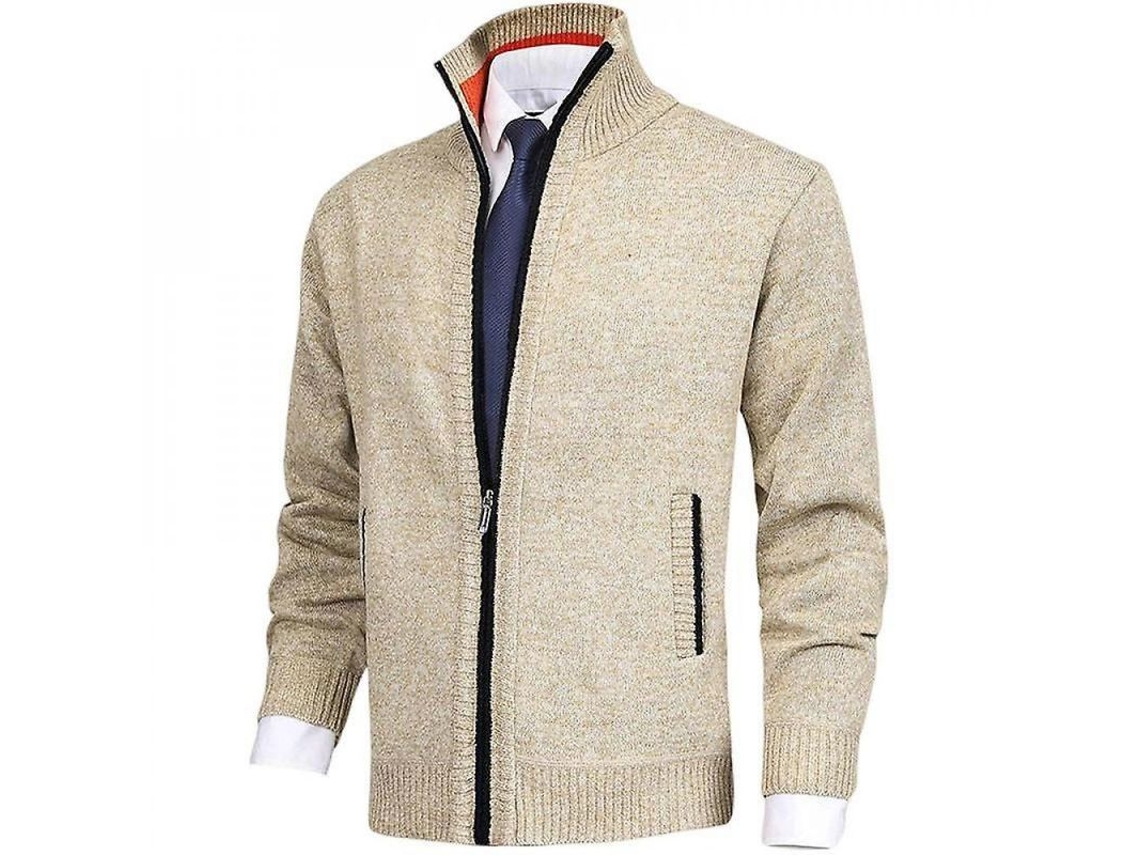 2026-jersey Casual De Otoño Para Hombre Con Botones Cuello Alto Slim Fit Tuc Xxl Vino Tinto