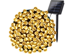 Cordão de luzes solares em formato de coração, 200 Leds, exteriores, instalação simples AQUAFORGE