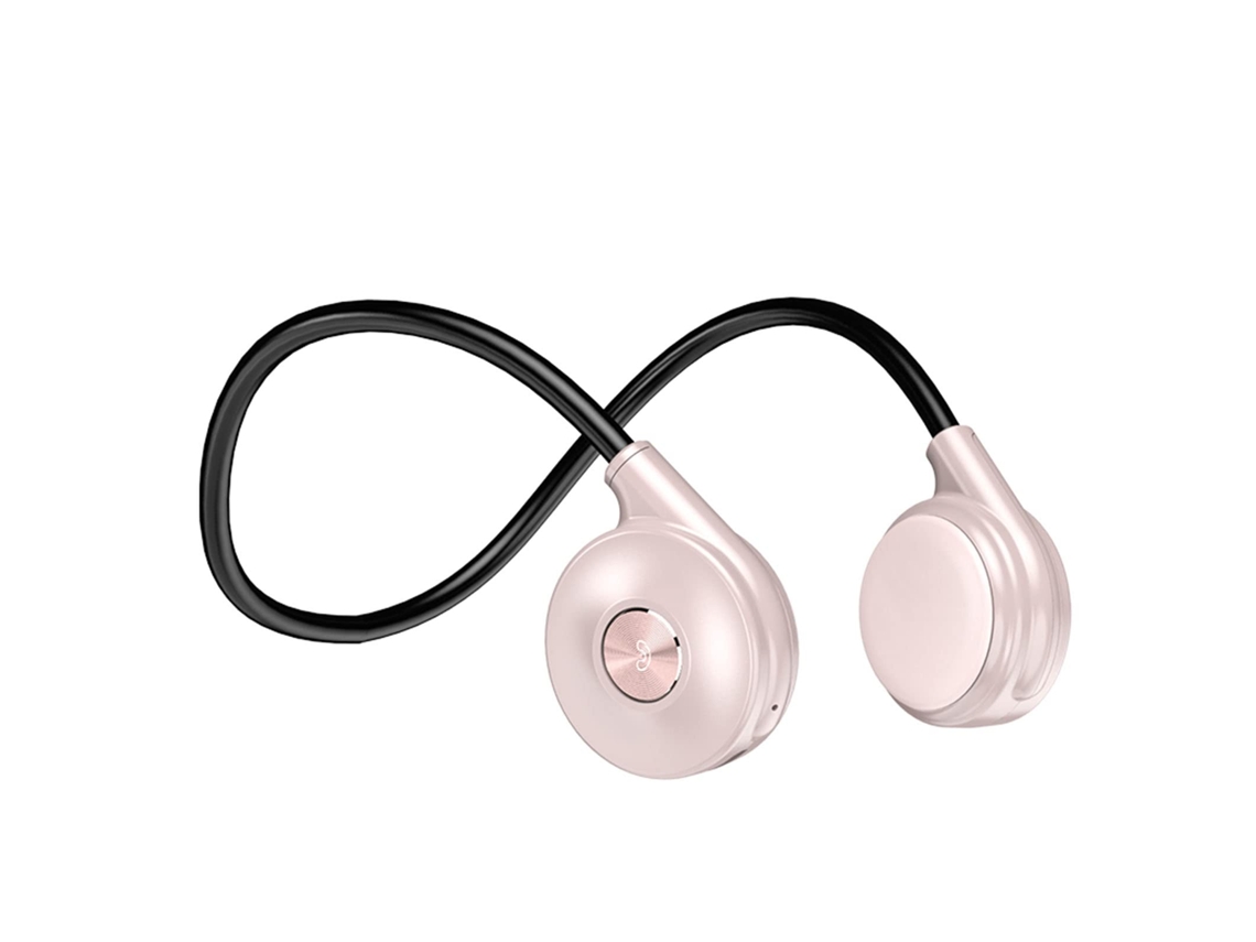 Fones de Ouvido de Condução Óssea Bluetooth 5.3 Indolor Bateria de Longa Duração Adequado para Esportes, Trabalho, Direção JIAPEI (rosa)