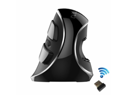 Rato Vertical Ergonómico M618 Plus Com 6 Botões, 4000 Dpi, Rgb E Sem Fios Preto Yizhood