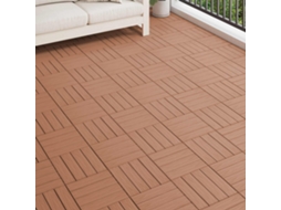 Vidaxl Telha De Deck Design 3d 11 Unid. Marrom Claro 30 X 30 Cm Wpc