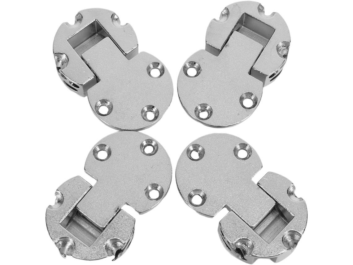 Conjunto De 4 Dobradiças Dobráveis Em Liga Zinco Para Portas Armário, Com Fácil Instalação E Extensão