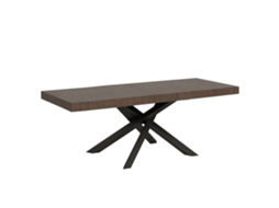 Mesa Extensível 200/304x90 Cm Volantis Premium Nogueira Pés Antracite Itamoby